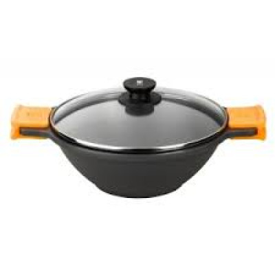 Wok bra cm 32 con griglia e coperchio più presine