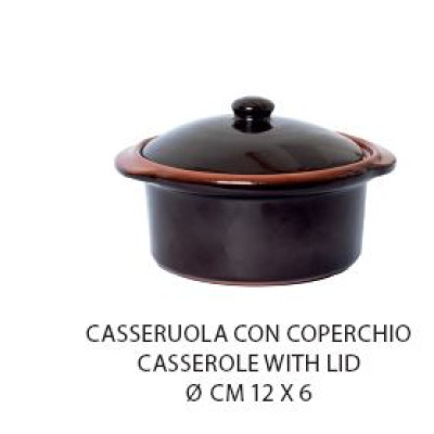 CASSERUOLINA IN COCCIO CM 12 C/COPERCHIO