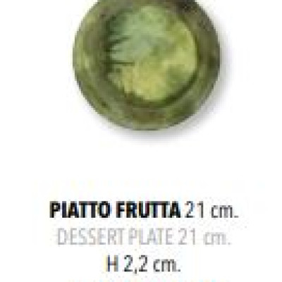 TREE VERDE PIATTO FRUTTA CM 21 SATURNIA